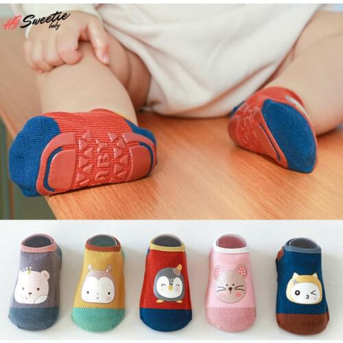Baby Socks Cute Cartoon Anti-Slip 8-16cm Foot Length 0-1-3-5 Years Old for Baby Boys Girls Kid Floor Socks Autumn Summer
