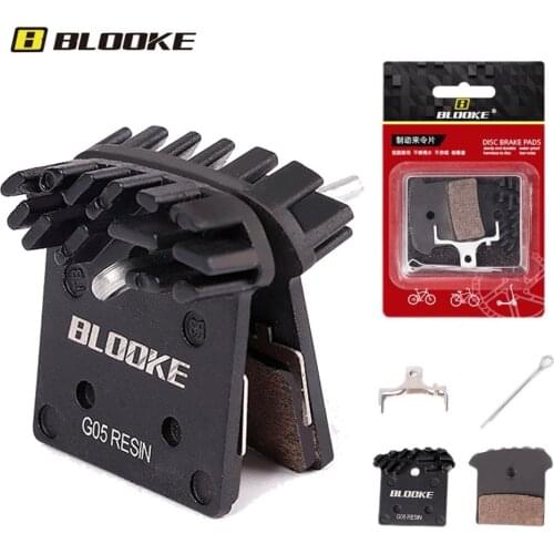 BLOOKE Resin Cooling Fin Ice Tech Disc Brake Pads For Shimano-J02A SLX XTR M8000 Bicycle Brake Pads Cycling Bike Accessories