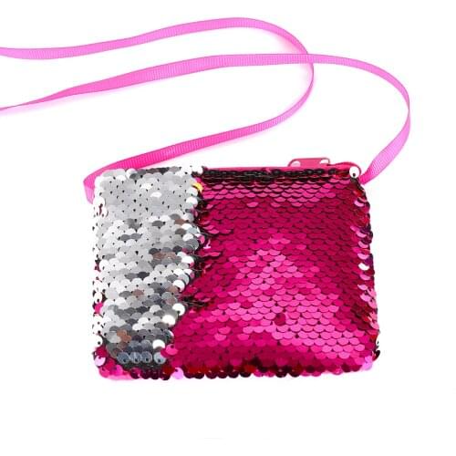 New Fashion Sequins Coin Purse Wallet Kids Girl Glittering Purse Women Handbag Party Zipper Clutch Bag Earphone Package