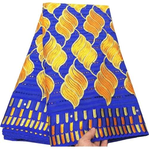 SJ Lace African 100% Cotton Lace Fabric 2021 High Quality Lace Material In Switzerland Embroidery For Wedding Dress Sewing y6-10