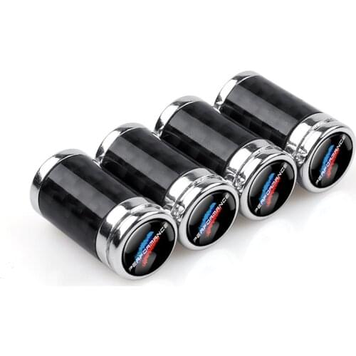 4Pcs Carbon Fiber Emblem Stickers metal Wheel Tire Valve Caps For BMW e46 e39 e36 e90 e60 f30 e34 f10 X1 X3 X5 X6 accessories