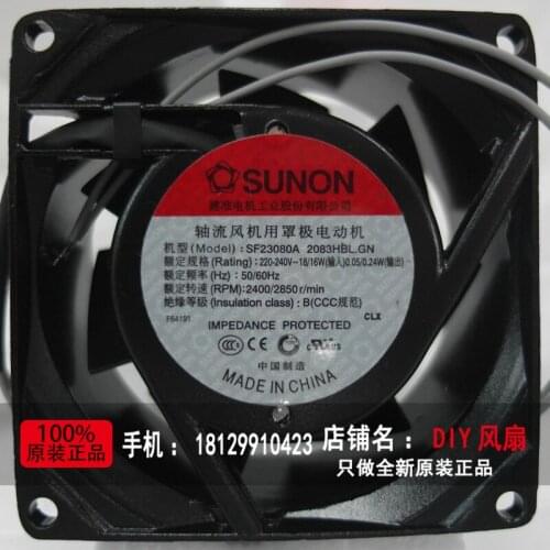 Brand new SUNON SF23080A 2083HBL.GN AC220V 8038 cooling fan