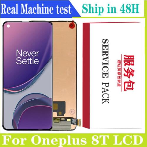 Original Display For OnePlus 8T AMOLED LCD Display Screen Touch screen Digitizer Assembly For OnePlus 8t LCD Screen