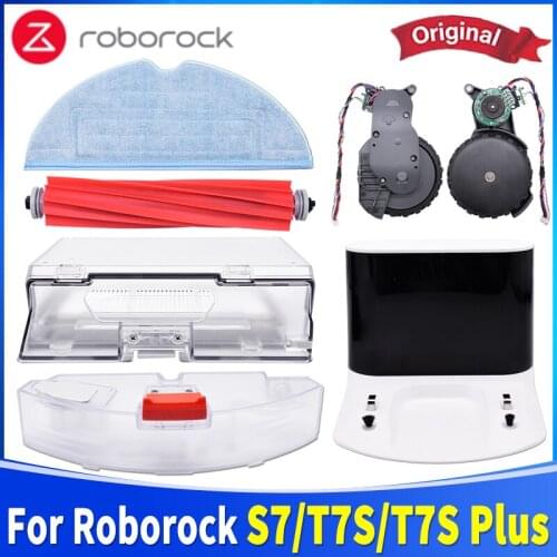 Original For Roborock S7 T7s Plus Vacuum Cleaner Spare Parts Water Tank Traveling Wheel Charging Pile Dust Box Mop Hepa Filter