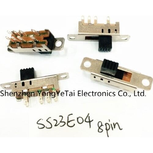 SS23E04 8 feet 3 files toggle switch with a fixed screw hole double handle long 5MM vertical slide switch free shipping