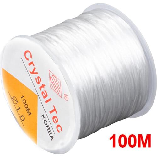 100m Strong Elastic Crystal Beading Thread Cord Jewelry Making Necklace Bracelet DIY Beads String Stretchable Thickness 0.5-1mm