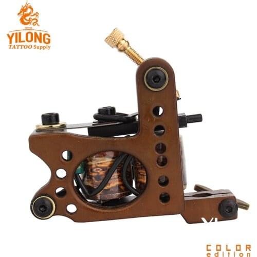 Professional Tattoo Machine 1 pcs copperTattoo Machine Shade & Liner 8 Wrap Coils Tattoo Supply