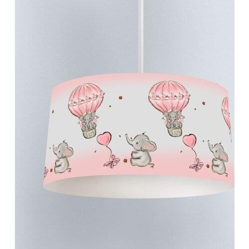 The Traveler Elephant Boy Printing Patterned Kids Baby Room Bedroom Light Pendant Lamp Chandelier