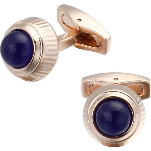 Deluxe rose gold Cufflinks men high quality crystal Cufflinks holiday wedding dress shirt cuff links