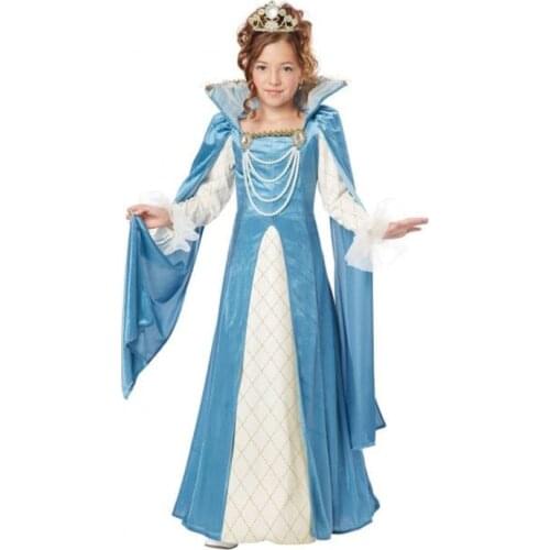 Snailify Princess Pearl Medieval Fancy Dress Up Halloween Girl Costume Kids Renaissance Queen Kids Costume