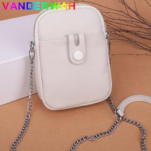 Chain Genuine Leather Shoulder Bags 2021 Women Crossbody Bags New Fashion Messenger Bag High Quality Cowhide Ladies Sac A Main