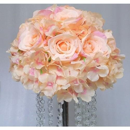 Wedding Silk Fake Flower Stand Set Stage Scene Layout Floral DIY Flower Arrangement Wedding Road Lead Flower Ball Decor
