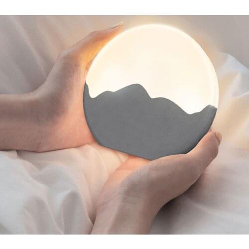 LED Night Light with Motion Sensor Touch Switch LED Moon Lamp Children Baby Bedside Bedroom Lamp USB Dimmable Night Lamp