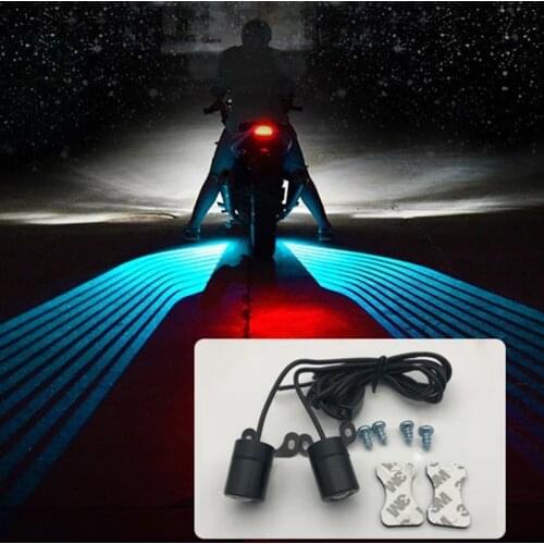 Universal Motorcycle Tail Projection Lamp Angel Wing LED Modified Warning BrakingTurn Signal Lights Driving Safety Motorcycle