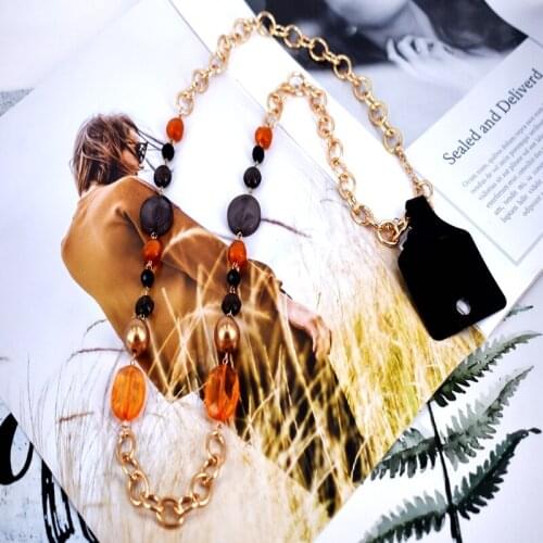 Ydgy fashion, new style, simple personality, fashion trend, fresh and sweet long pearl necklace