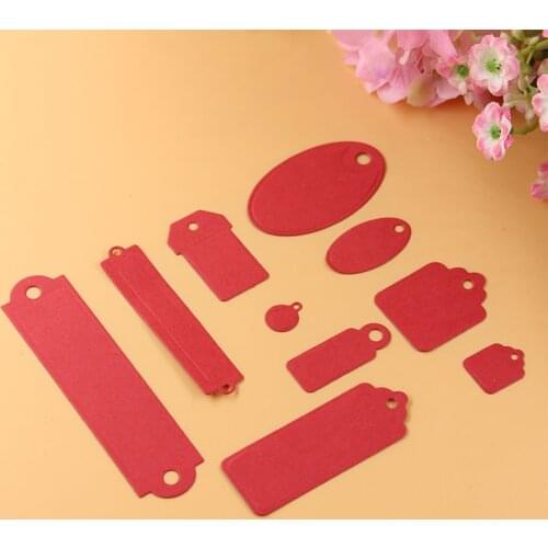 Labels Bookmark Tag Metal Die Cutting Stencil Scrapbooking Embossing Folder Suit for Cutting Machines