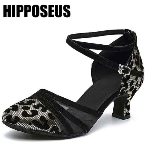 New Dance Shoes for Womens Ladies Latin Dance Shoes Girls Professional Ballroom Tango Dance Shoes Indoor Outdoor 3.5/5.5CM Heels