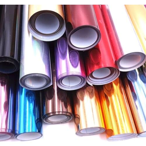 1 roll 10"x20"/25cmx50cm Laser Metallic Symphony Heat Transfer Vinyl Hologram Rainbow PU Press T-shirt Iron On HTV Film