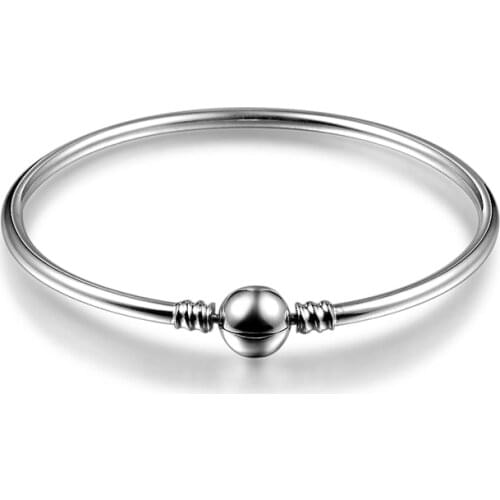100% Authentic 925 Sterling Silver Clasp Jewelry Bangles Free Shipping