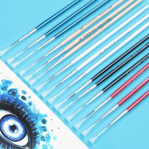 6 colors 5pcs Fine Hand-painted Thin Hook Line Pen Drawing Art Pen #0 #00 #000 Paint Brush Art Supplies Nylon Brush Painting Pen