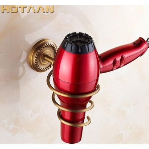 Free shipping 1pc Solid & Anti-rust brass Hair dryer holder Hair dryer rack stand rack shelf YT-12299