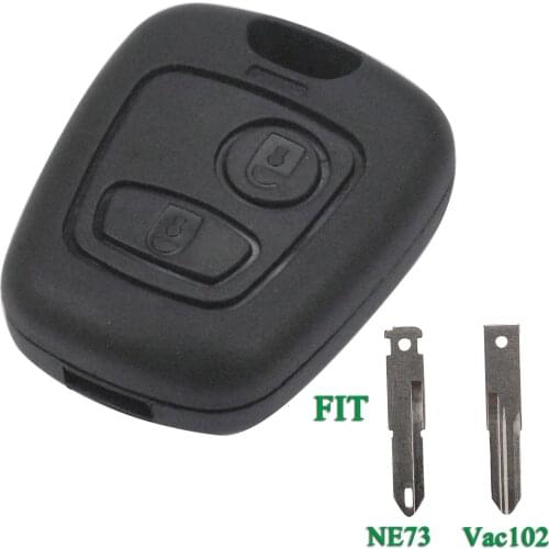 Bilchave 2 Button Remote Key Shell Fob Replacement For Citroen C1 C4 For Peugeot 107 207 307 407 206 306 406 NE73/vac102 Blade
