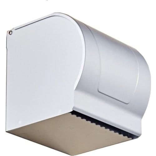 Household Hotel Bathroom Aluminum Tissue Storage Box Toilet Roll Paper Holder Waterproof Punch-free Paper Organizer Case