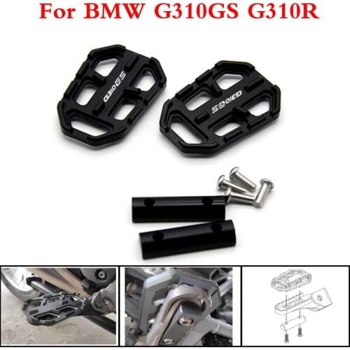 For BMW G310GS G310R 2017-2019 CNC AluminumMotorcycle Billet Wide Foot Pegs FootRest Footpegs Rests Pedals