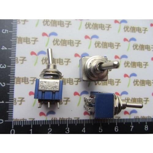 Duplex 6P 6A 125VAC toggle switch / rocker switch 202