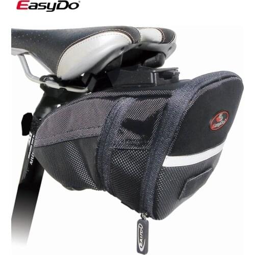 EasyDo Saddle Bag Seat Bag Bike Rear Bag Rainproof Velcro Reflective Strip Expandable Storage Pannier Bicycle Accessories