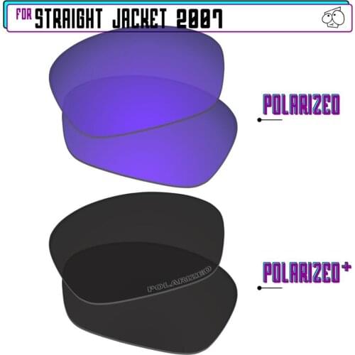 EZReplace Polarized Replacement Lenses for - Oakley Straight Jacket 2007 Sunglasses - BlackP Plus-PurpleP