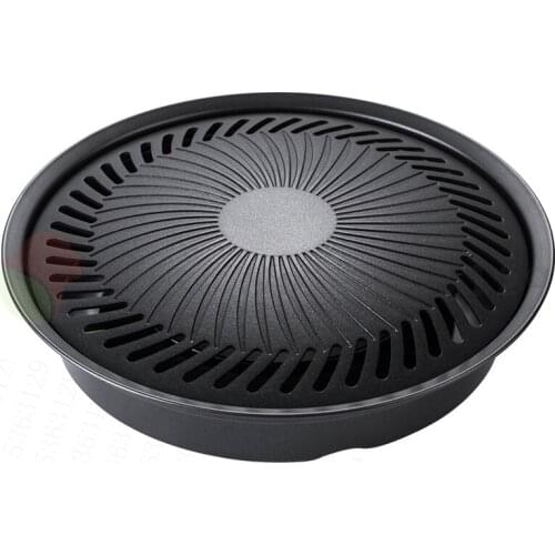 Cassette Stove Gas Stove Grill Pan 31.5cm Round Garden Party Outdoor Picnic Terrace Beach Korean BBQ Plate Non-Stick Iron Tray