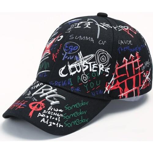 Hats/Caps Print Graffiti Dad Hat Individuality Outdoor Streetwear Hip Hop Baseball Cap Men Women Cotton Adjustable Snapback Caps