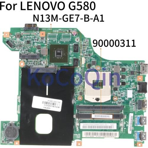 KoCoQin Laptop motherboard For LENOVO G580 Mainboard 90000311 LG4858 MB 48.4SG11.011 SLJ8E N13M-GE7-B-A1