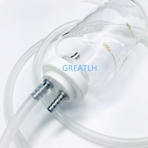 Beauty equipment 1000ml Liposuction Fat Collection Autoclavable Canister+Silicagel Hose tube Liposuction tools