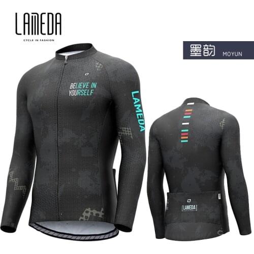 LAMEDA Mens Cycling Long Sleeve Top Spring / Autumn Polar Fleece Warm Riding Clothes Winter Top Road Cycling Clothes Breathable