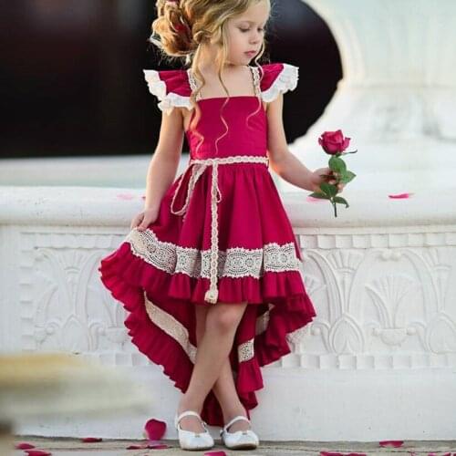 Summer Girls Dress Vestido Baby Girls Clothes Kids Dresses For Girls Roupas Menina Lace Princesas Girl Party Dresses