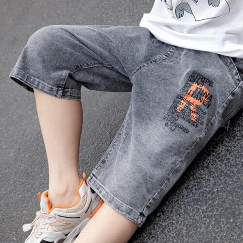 Summer Childrens Clothing Baby Boys Casual Cropped Pants Kids Fashion Denim Shorts Comfortable Bottoms