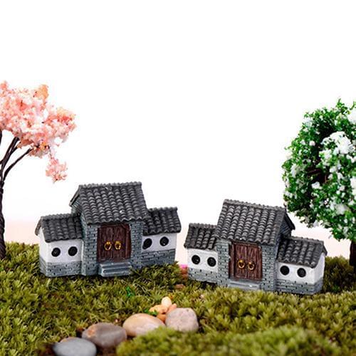 Dollhouse Miniatures DIY House Villa Woodland Fairy Planter Garden Home Decor