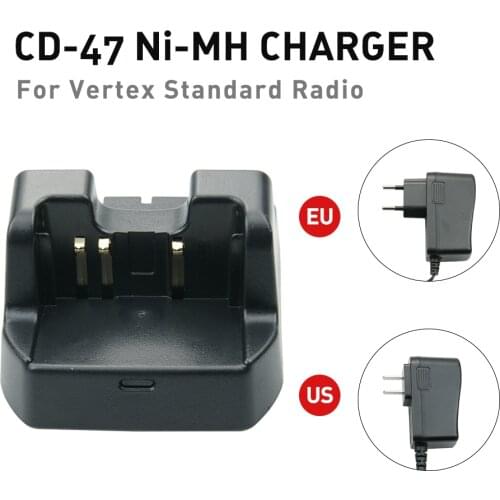 Desktop Charger CD-47 for Yaesu FT-270R FT-60R Vertex Standard VX160 VX420 Radio