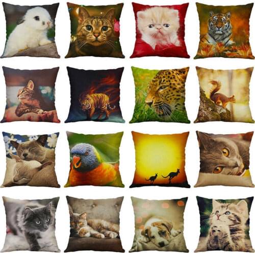 Sofa 18\"new Cotton Pillow Home Linen Throw Decor Case Cover Animal Cushion