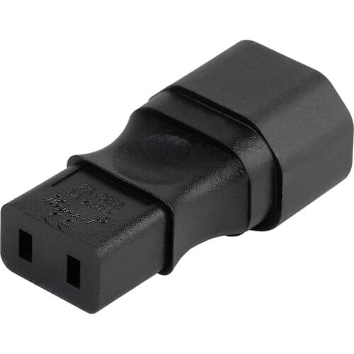 IEC320 C14 Male to Female C9 conversion plug, IEC 320 C14 3 Male Pins to IEC 320 Female C9 AC Adapter