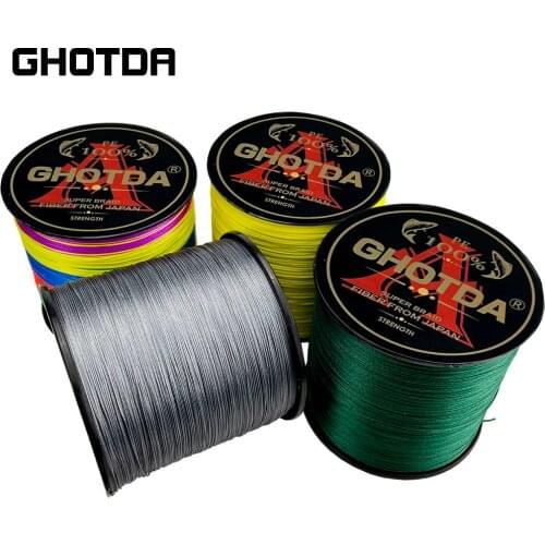 GHOTDA Braided Multicolor Fishing Line 9 Strands 300M/500M Saltwater Multifilamento Fishing Cord Dia0.14-0.55mm