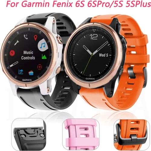 20MM Silicone Quick Release Watchband Strap For Garmin Fenix 6S Pro 5S 5Plus Watch Easyfit Wrist Band Straps Fenix 6S Pro Correa