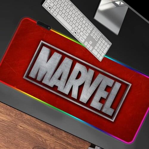 Rgb Backlit Mat Gaming Mouse Mat Xxl Big Mouse Pad Gamer Gamers Accessories Mice Keyboards Computer Mousepad Marvell Deskmats