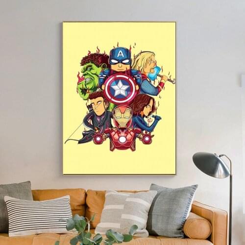 Marvel Cartoon The Avengers 5d Diamond Painting Disney Full Drill Diamond Embroidery DIY Mosaic Home Decor Cross Stitch Kits