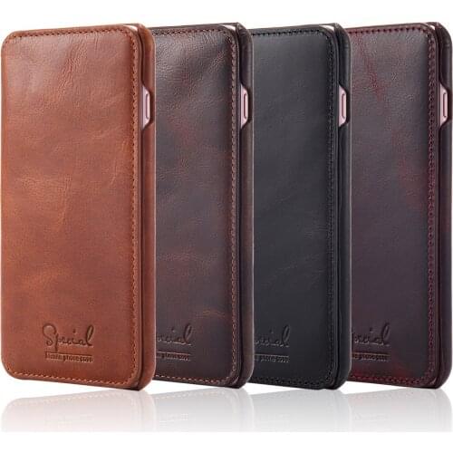 With Card Pocket Flip Cover For iPhone SE 2020 Real Genuine Cowhide Leather Phone Case For New iPhone SE 4.7'' Vintage Retro