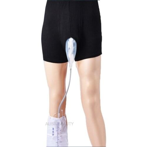 Shorts Urine Bag Reusable Male Urinal Bag Silicone Urine Funnel Pee Holder Collector with Catheter for Old Men Feminine Hygiene