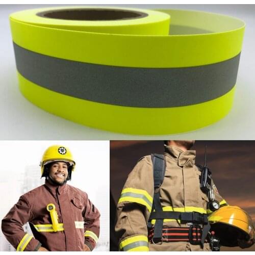 Width 50mm Reflective Flame Retardant Fabric Material Sew On Tape Free Shipping