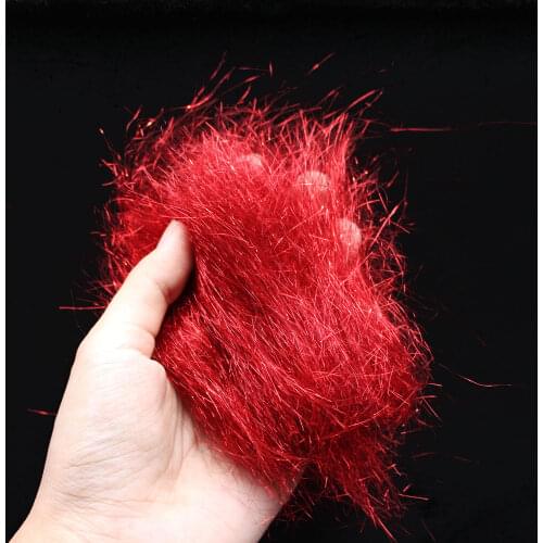 Tigofly 4g/pack Red Long Ice Dub 10cm Long Fly Tying Dubbing Materials Synthetic Sparkle Fibers For Nymph Salmon Trout
